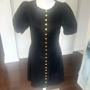 J. Crew Black Linen Blend Mini Dress (New) 4